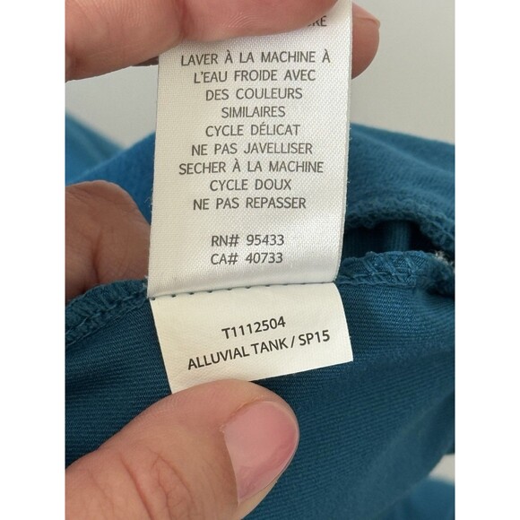 Toad & Co  Alluvial Tank Top Size M Built in Bra Athletic‎ Stretch Pullover Teal - Picture 8 of 12